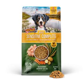 DB_Adult Sensitive Complete_Dog_1kg_2500px_CHICKEN_MOCKUP-FRONT_plus offen
