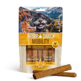 DB_Hemp Snack_Dog_Mobility_2024_2500px_MOCKUP_85g_plus OFFEN